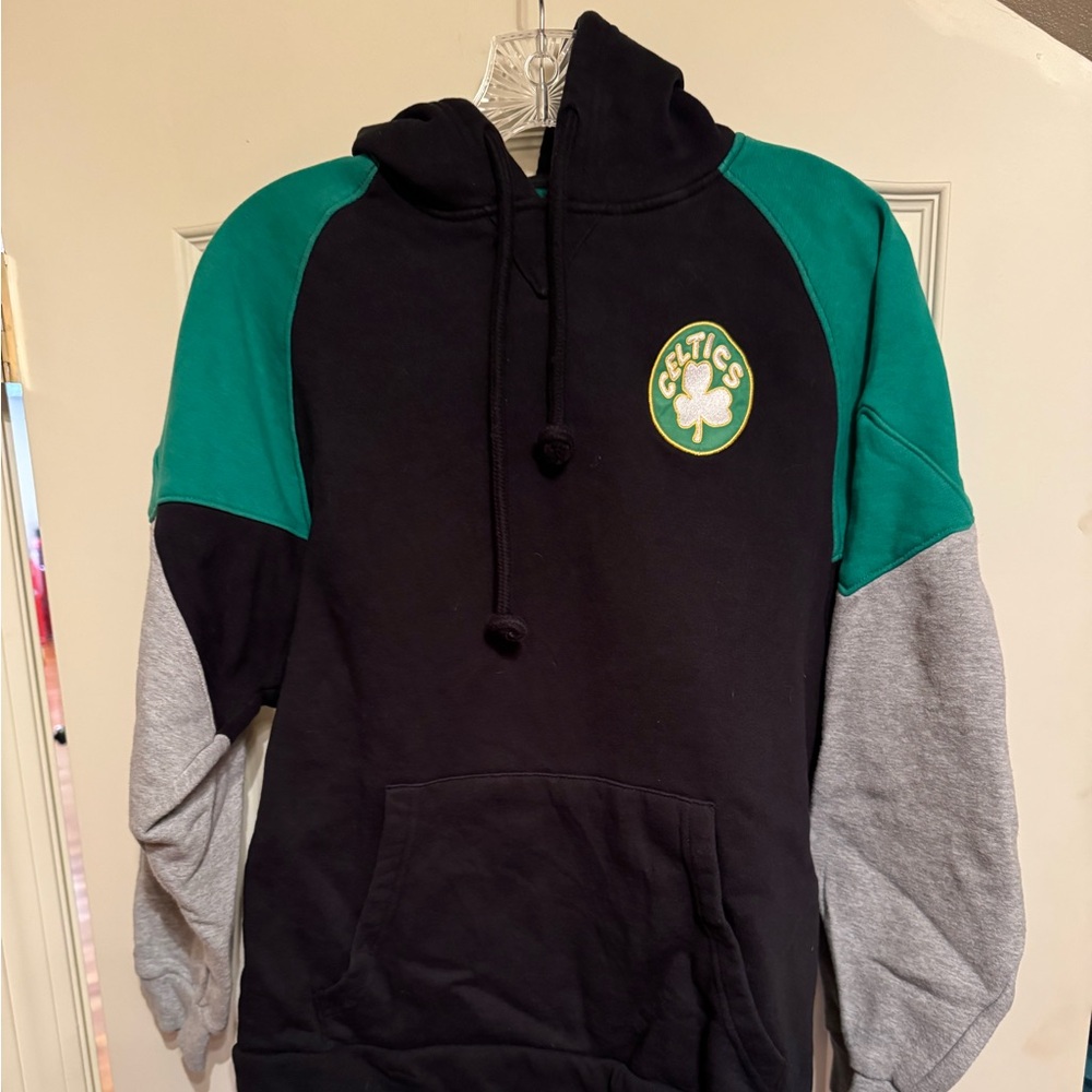 Boston Celtics Mitchell And Ness HardWood Classic Hoodie Men Size Medium